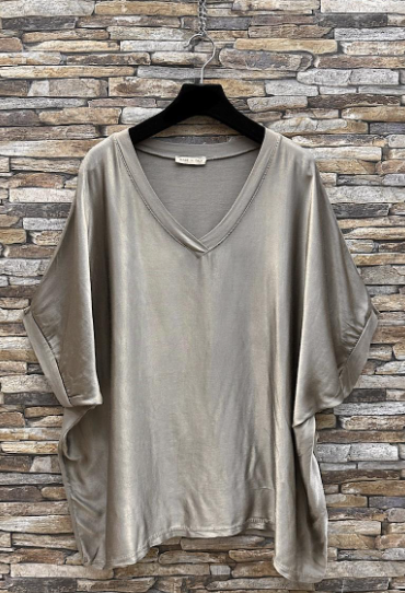 Sylvia Silky V-Neck Top – Chic Style with a Luxe Feel