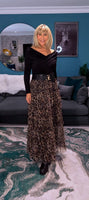 Tasha Animal Print Tulle Skirt