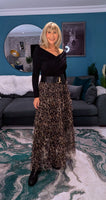Tasha Animal Print Tulle Skirt