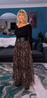 Tasha Animal Print Tulle Skirt