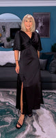 Natalaya Black Slip Dress