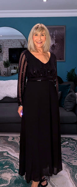 Robyn Sequin Dress Black