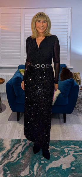 Seraphina Sequin Pencil Skirt