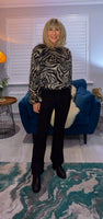 Esther Zebra Print Top