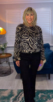 Esther Zebra Print Top