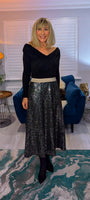 Coralie Sequin Skirt