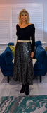 Coralie Sequin Skirt