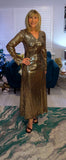Gladys Gold Metallic Dress