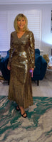 Gladys Gold Metallic Dress