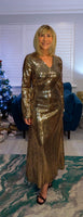 Gladys Gold Metallic Dress