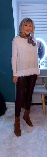 Kelly Faux Fur Tank top
