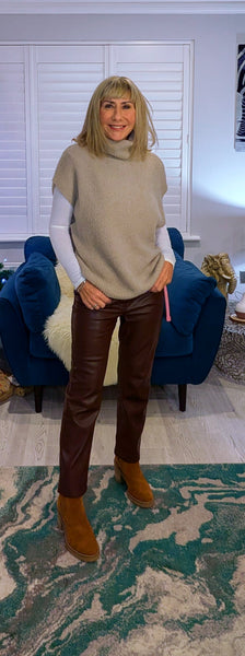 Pippa Roll Neck Sleeveless Sweater