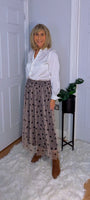 Annalise Tulle Skirt (Beige)