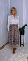 Annalise Tulle Skirt (Beige)
