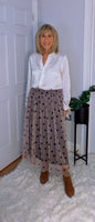 Annalise Tulle Skirt (Beige)