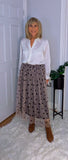 Annalise Tulle Skirt (Beige)