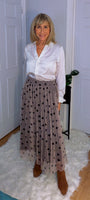 Annalise Tulle Skirt (Beige)