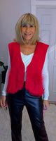 Rachel Sleeveless Faux Fur Cardigan