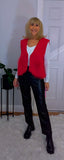 Rachel Sleeveless Faux Fur Cardigan