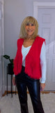 Rachel Sleeveless Faux Fur Cardigan