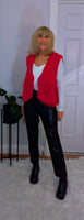 Rachel Sleeveless Faux Fur Cardigan
