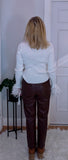 Gigi Feather Sweater  Ivory