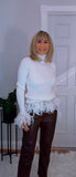 Gigi Feather Sweater  Ivory