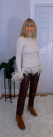 Gigi Feather Sweater  Beige