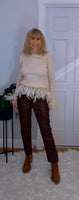 Gigi Feather Sweater  Beige