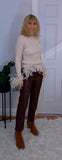 Gigi Feather Sweater  Beige