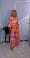 Emilie Tie-Dye Dress Pink