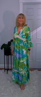 Emilie Tie-Dye Dress Green