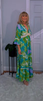Emilie Tie-Dye Dress Green