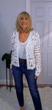 Lana Crochet Cardigan White