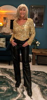 Ferris Gold Sequin Top