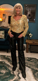 Ferris Gold Sequin Top