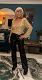 Ferris Gold Sequin Top
