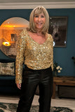 Ferris Gold Sequin Top