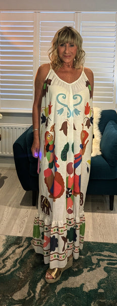 Elana Linen Blend Maxi Dress