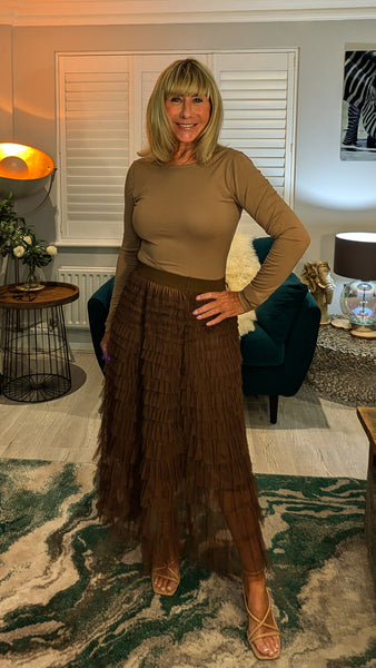 Tabitha Tulle Skirt  (Chestnut)
