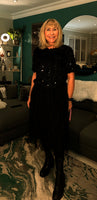 Anaise Sparkly Top Black Short Sleeve