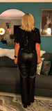 Anaise Sparkly Top Black Short Sleeve