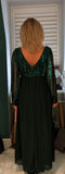 Robyn Sequin Dress  Emerald Green