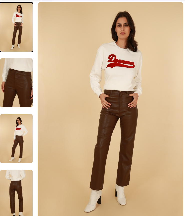 Lori Brown Faux Leather Trousers