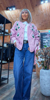 Alexie -Rose Chunky Cardigan- Pink