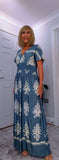Elissa Dress-Soft Jersey - Bold Print Dress With Shirred Waist (Sizes 8-18)