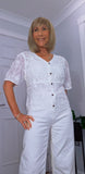 Mindy Crochet Cardigan – Vintage Puff Sleeve Knitwear