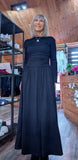 Isla Jersey Dress – Ruched Waist & Flared Skirt
