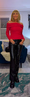 Lucia Bardot Top – Versatile Chic Knit for Day-to-Night Styling