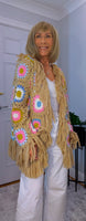 Ora Crochet Cardigan Beige